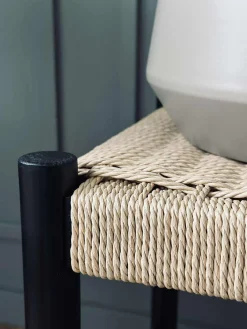 Bænk bøg Sort / natur - 120 cm