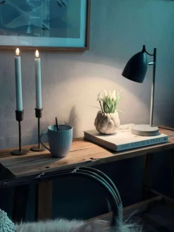 Bordlampe - Grå metal