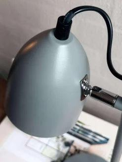 Bordlampe - Grå metal