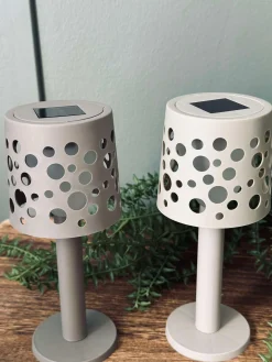 Bordlampe med solceller - Lys beige