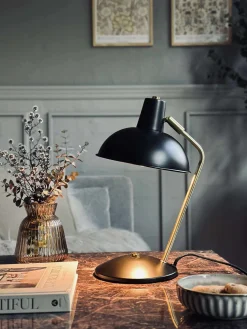 Bordlampe Retro - Sort / guld