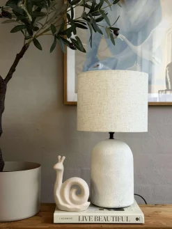 Bordlampe STONEWARE - Lys natur