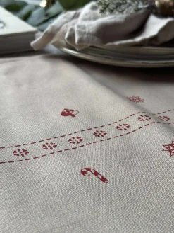 Bordløber Jul - 40x140 cm - Beige