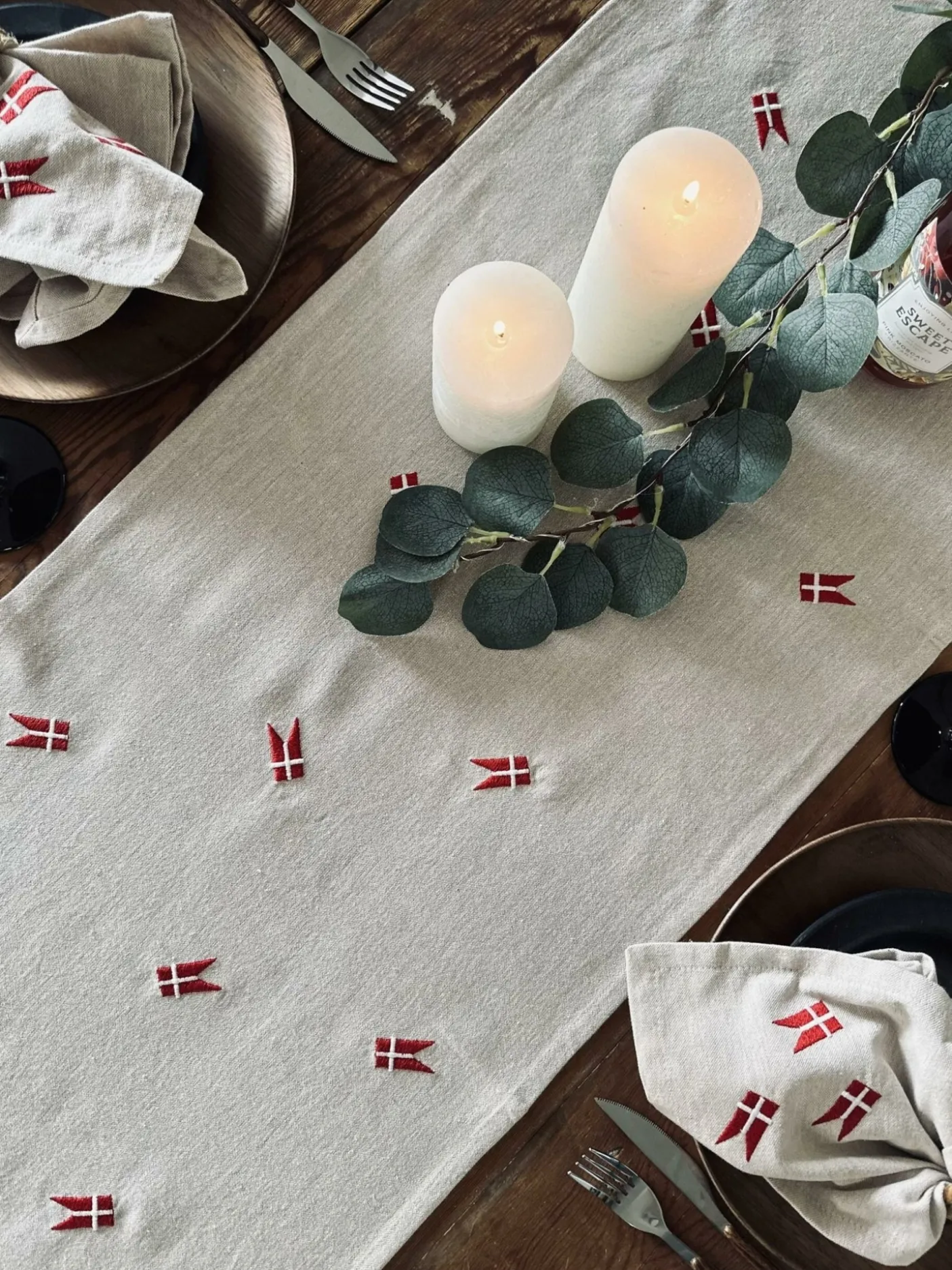 Bordløber med flag – Flere størrelser