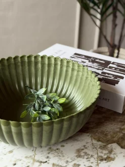 Bowl i beton look - Grøn