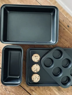 Bradepander og forme – Sæt af 4 stk Non Stick