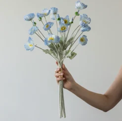 Buket blå valmuer