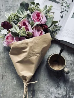 Buket med roser - Pink