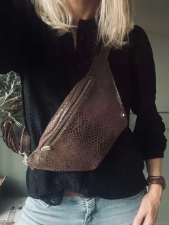 Bumbag Aura Brown Croco
