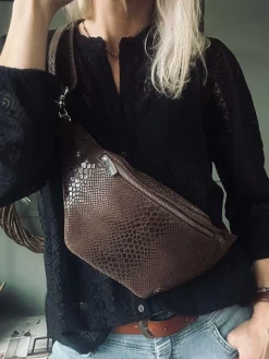 Bumbag Aura Brown Croco