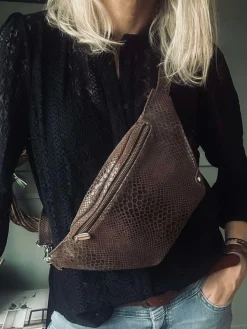 Bumbag Aura Brown Croco
