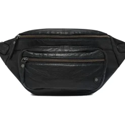 Bumbag Biker black wash leather