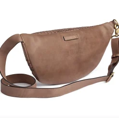 Bumbag flettet kalveskind - Taupe