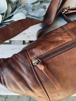 Bumbag JUNE - BIG Dark cognac