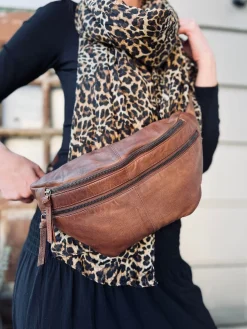 Bumbag LOCK - Dark cognac