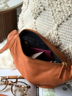 Bumbag Misse - Cognac / Gold