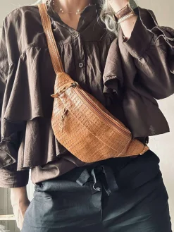 Bumbag Tasha - Cognac flet