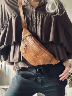 Bumbag Tasha - Cognac flet