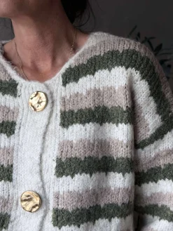 Cardigan Grøn strib