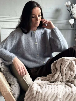 Cardigan Mohair - Grå