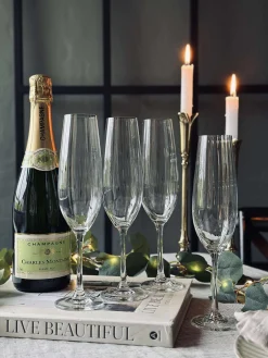 Champagneglas CRYSTAL - Sæt med 4 stk.
