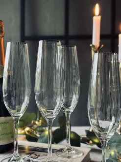 Champagneglas CRYSTAL - Sæt med 4 stk.