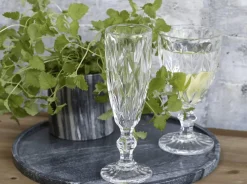 Champagneglas m. diamantudskæring