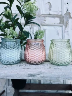 Citronella lys - Mix i farvet glas