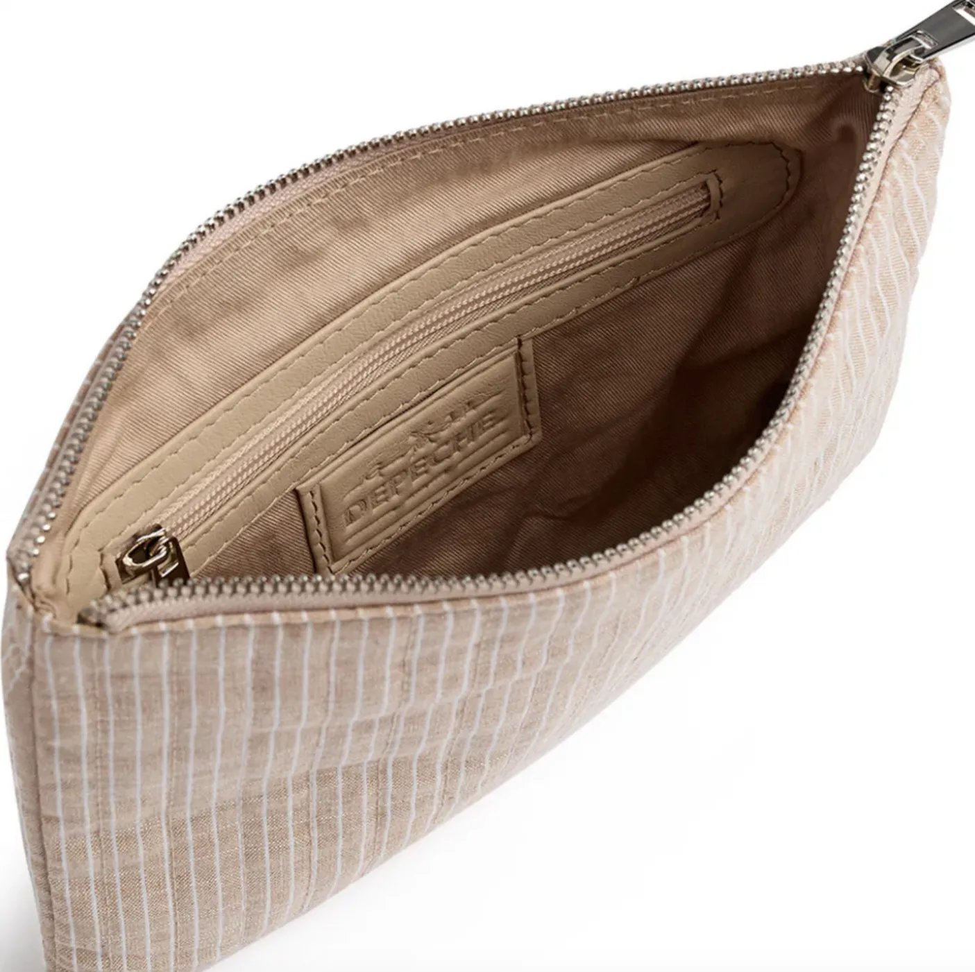 Clutch - Beige Stripe