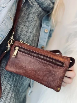 Clutch / skindtaske - Brandy