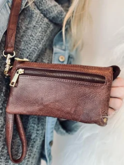 Clutch / skindtaske - Brandy