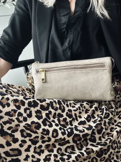 Clutch / skindtaske - Sand