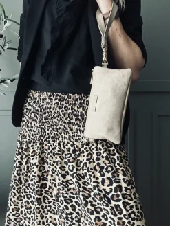 Clutch / skindtaske - Sand