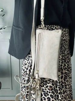 Clutch / skindtaske - Sand