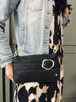 Clutch Berlin - Black leather