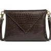 Clutch croco i skind - Brown