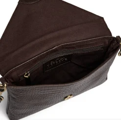 Clutch croco i skind - Brown