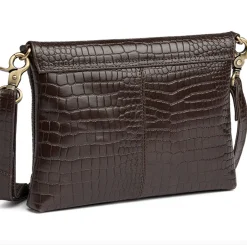 Clutch croco i skind - Brown