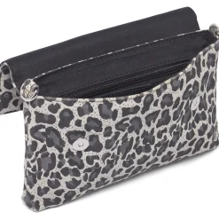 Clutch Grey leopard leather
