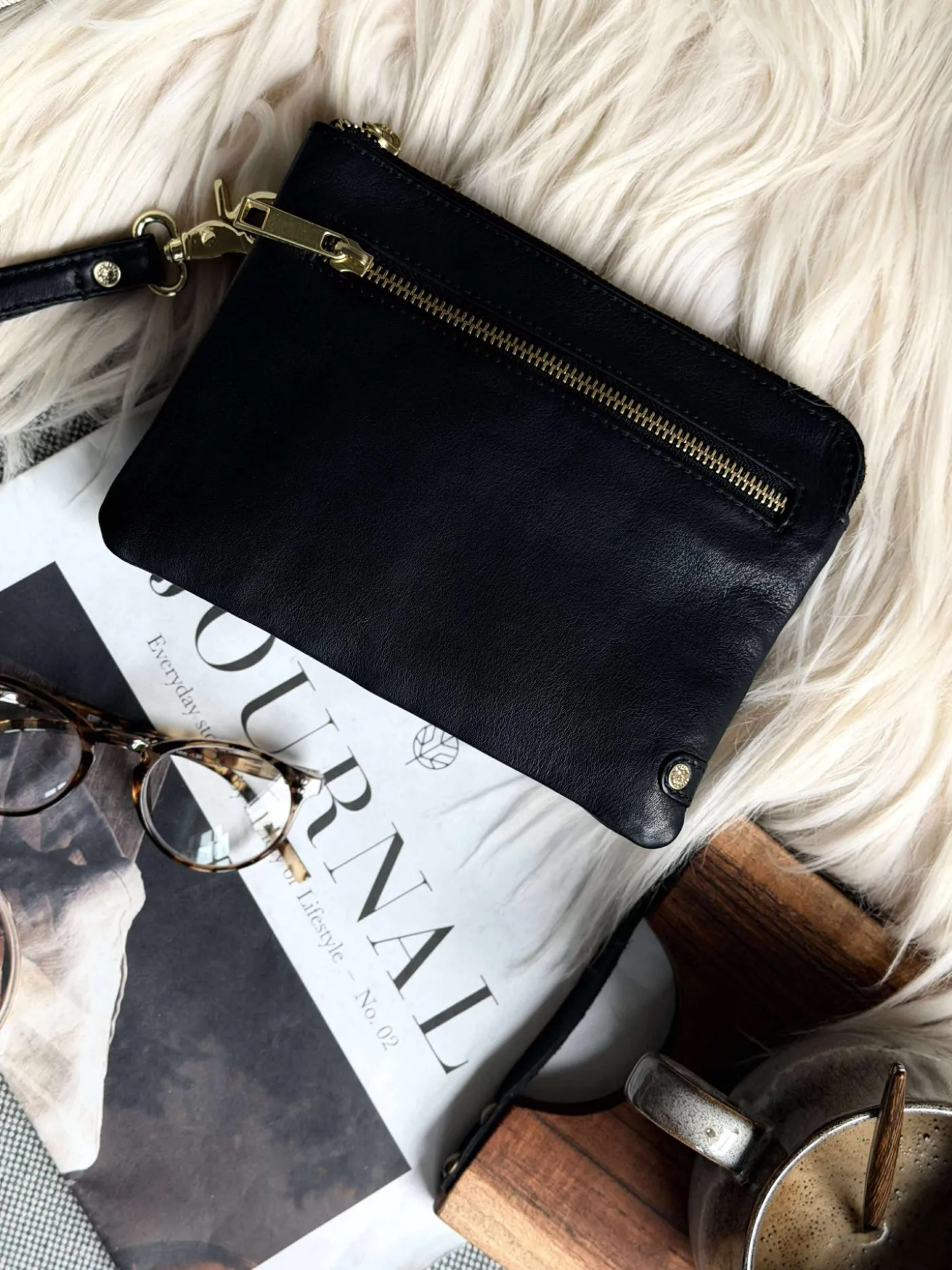 Clutch Selma- Black / gold