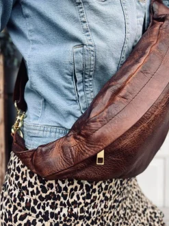 Cool Buffy Bumbag i smørblødt læder - Brandy