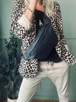 Cool Buffy Bumbag i smørblødt læder - Midnight Blue