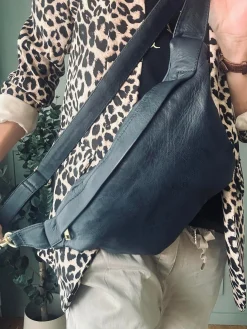 Cool Buffy Bumbag i smørblødt læder - Midnight Blue