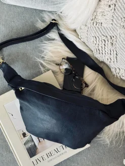 Cool Buffy Bumbag i smørblødt læder - Midnight Blue