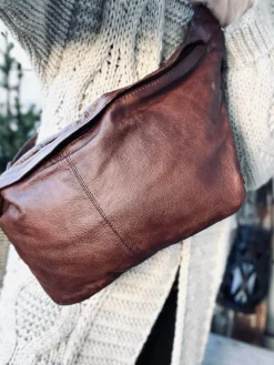 Cool Buffy XL Bumbag i smørblødt læder - Brandy