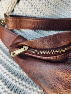 Cool Buffy XL Bumbag i smørblødt læder - Brandy