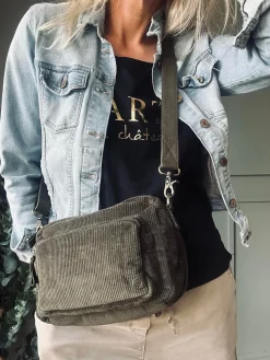Crossbody Army fløjl