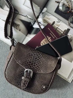 Crossbody Aura - Brown croco