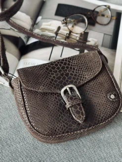Crossbody Aura - Brown croco