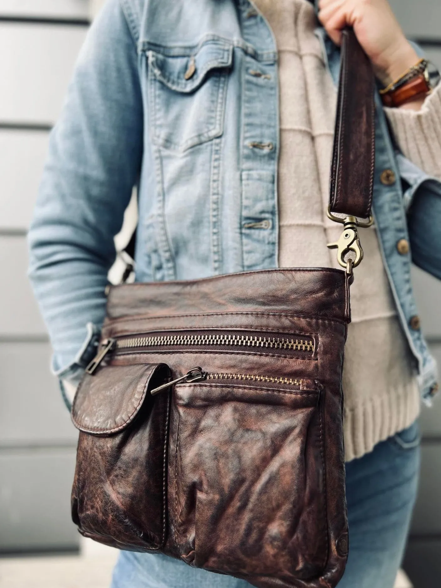 Crossbody BROWN - Ultra blød